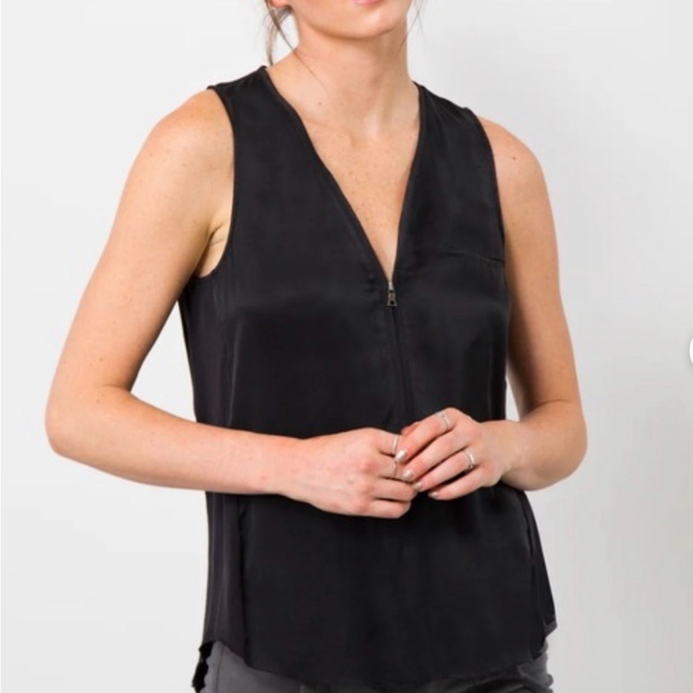 Go Silk Go Zippy Black Tank